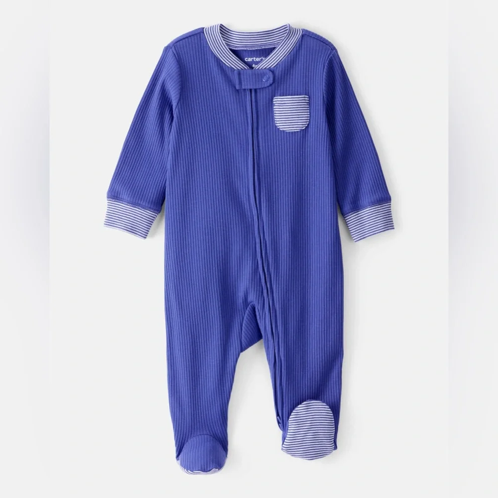 Carter's Baby Striped 2-Way Zip Sleep & Play Pajamas